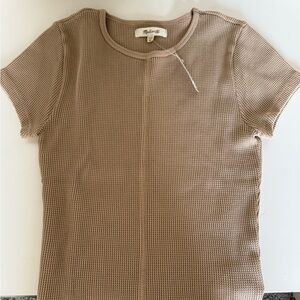 Tan Waffle Knit Top